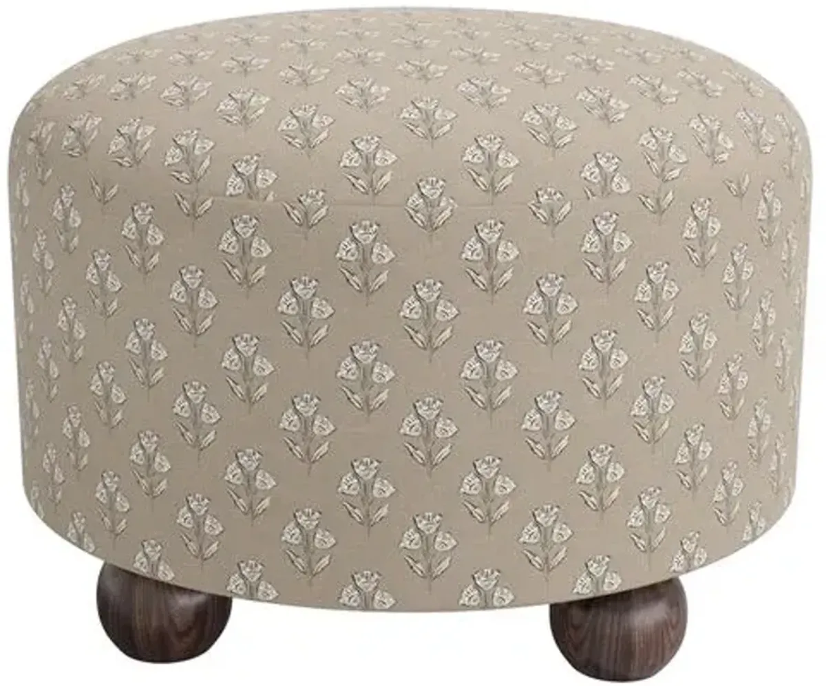 Brooke Ottoman - Francie - Brown