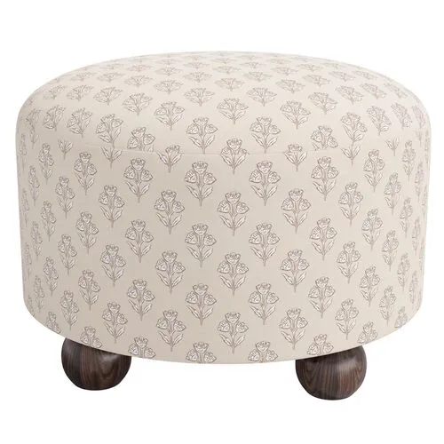 Brooke Ottoman - Francie - Ivory