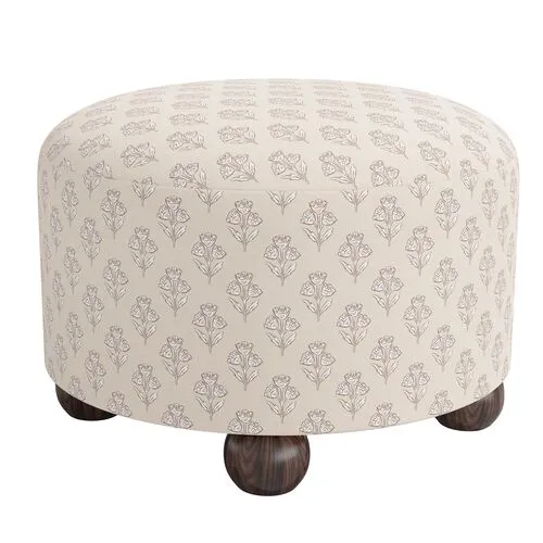 Brooke Ottoman - Francie - Ivory