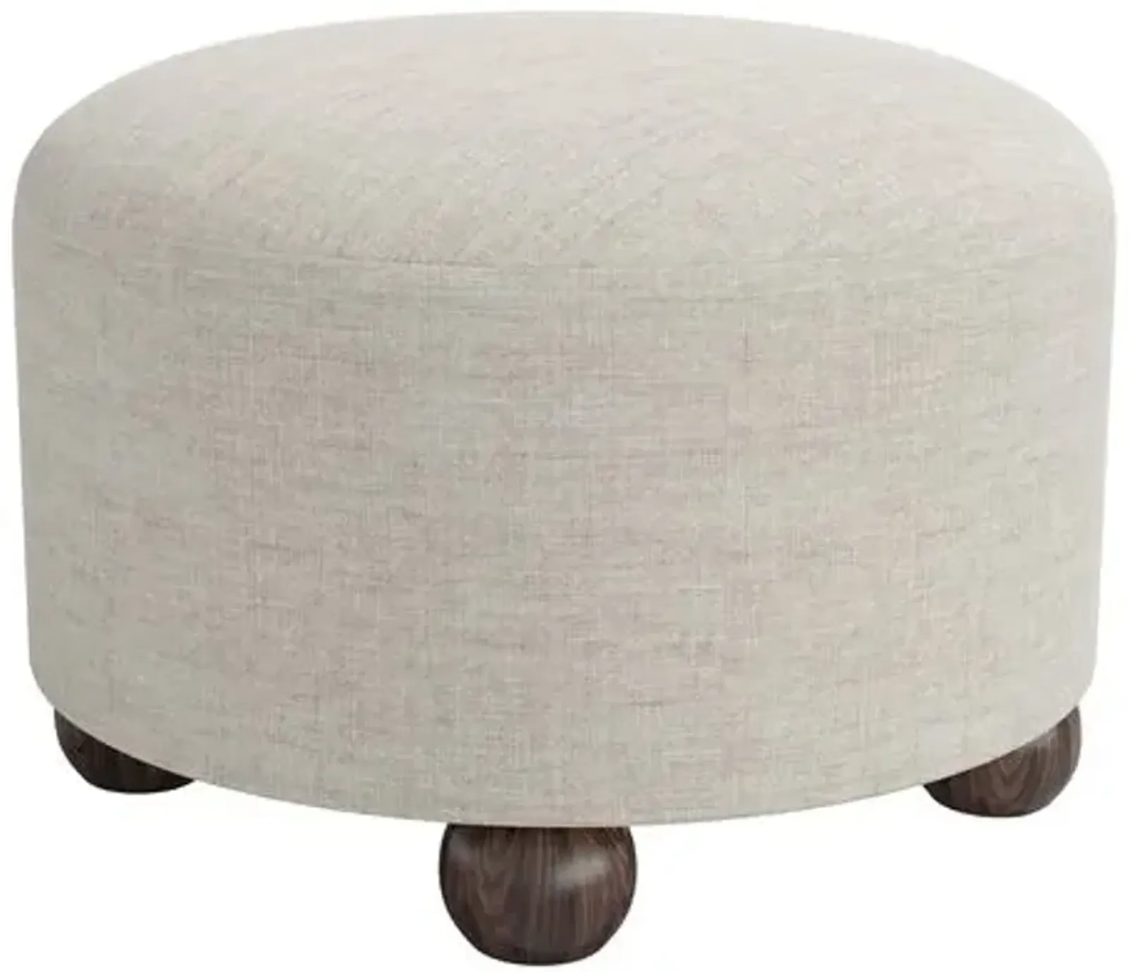 Brooke Ottoman - Linen - Gray