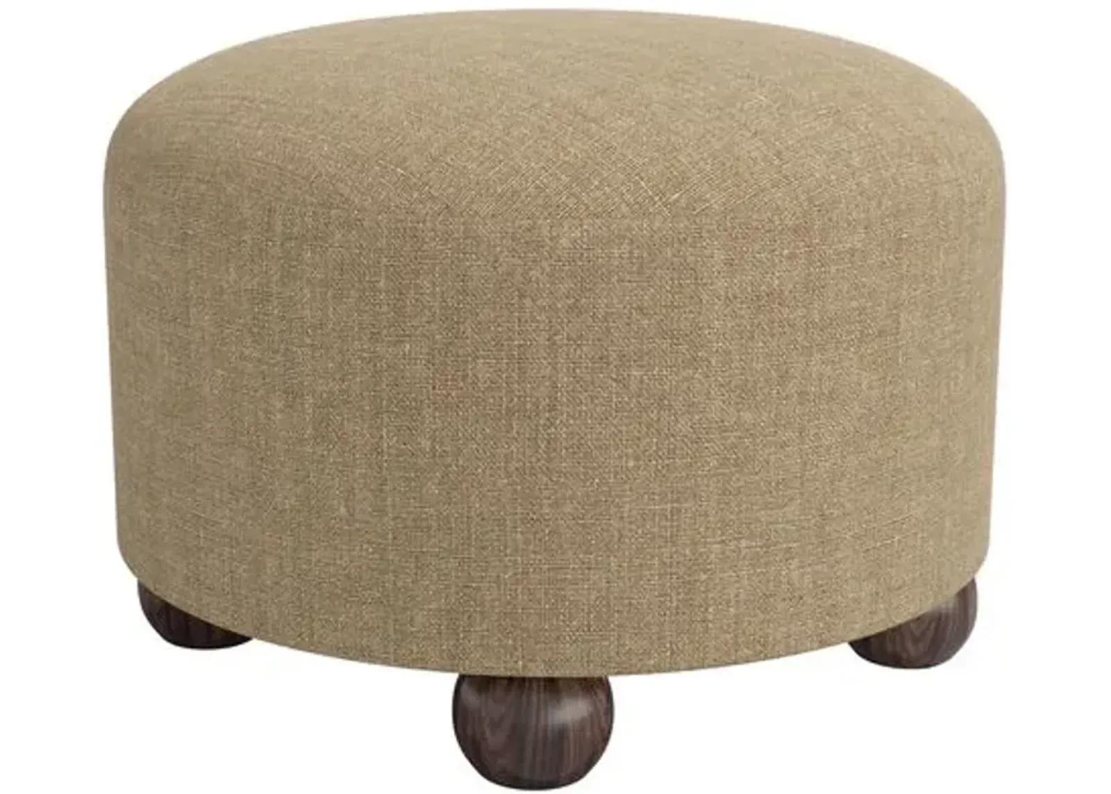 Brooke Ottoman - Linen - Brown