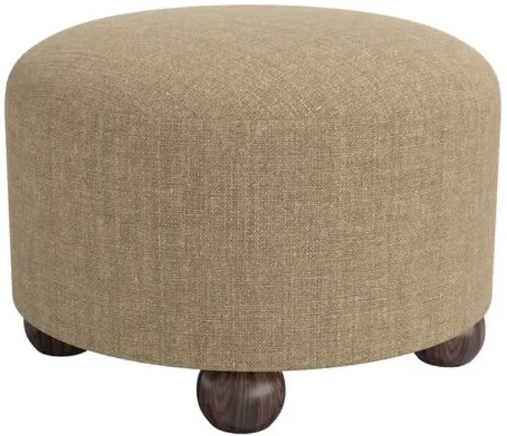 Brooke Ottoman - Linen - Brown