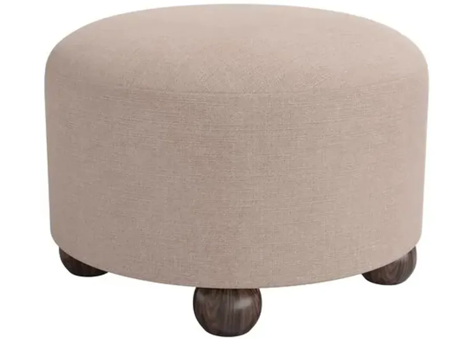 Brooke Ottoman - Linen - Gray