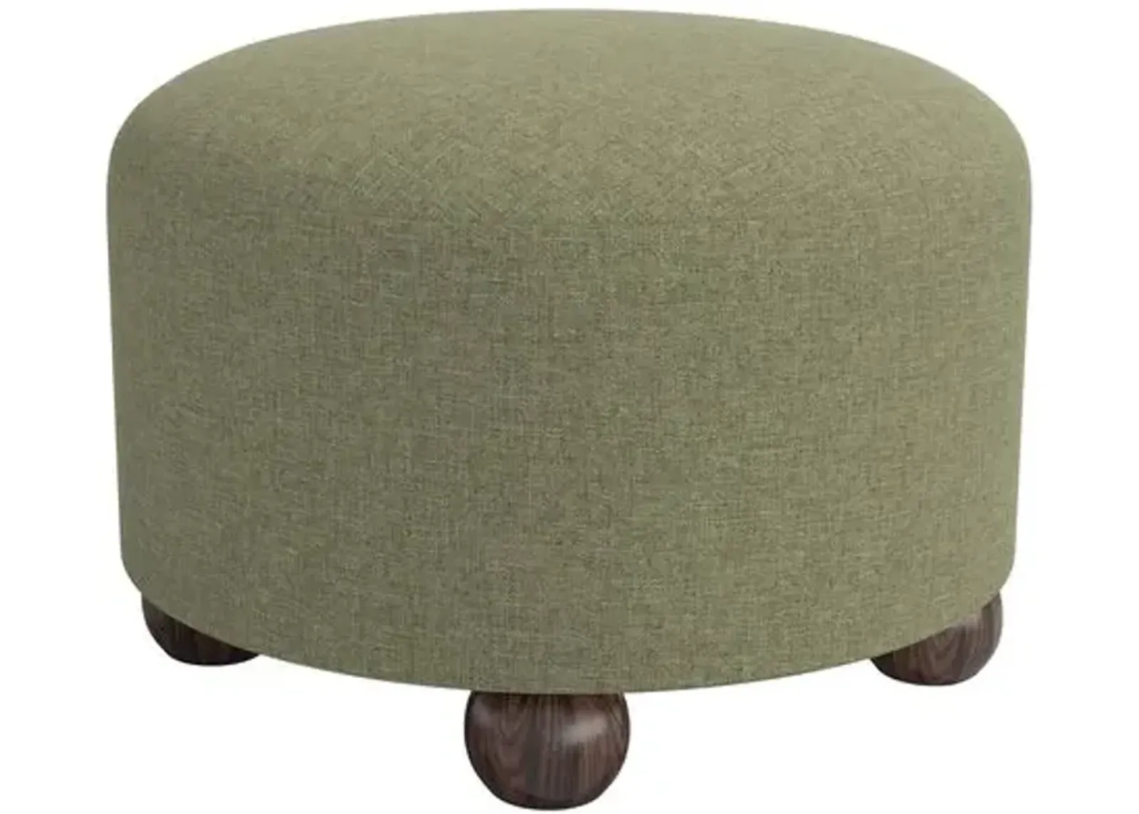 Brooke Ottoman - Linen - Green