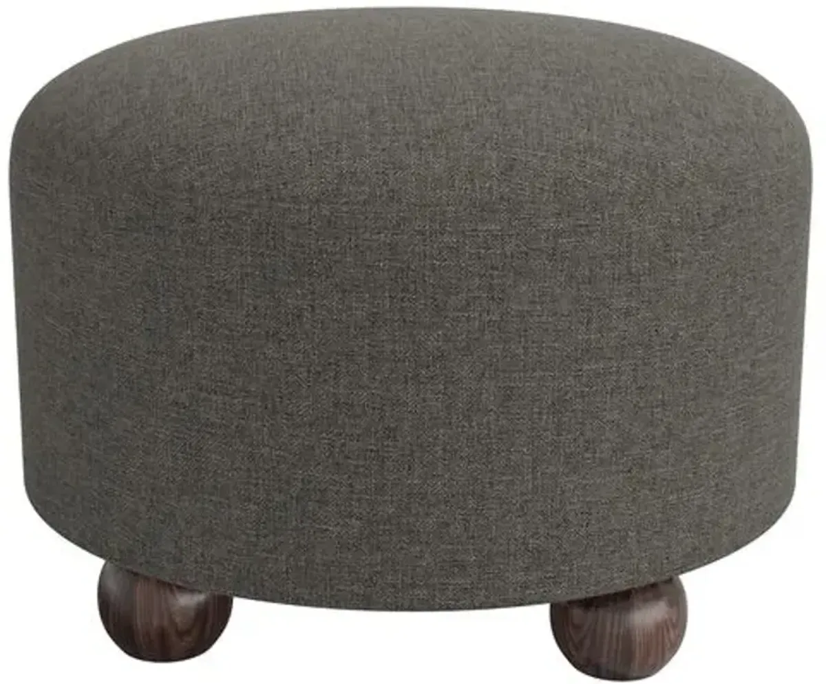 Brooke Ottoman - Linen - Gray