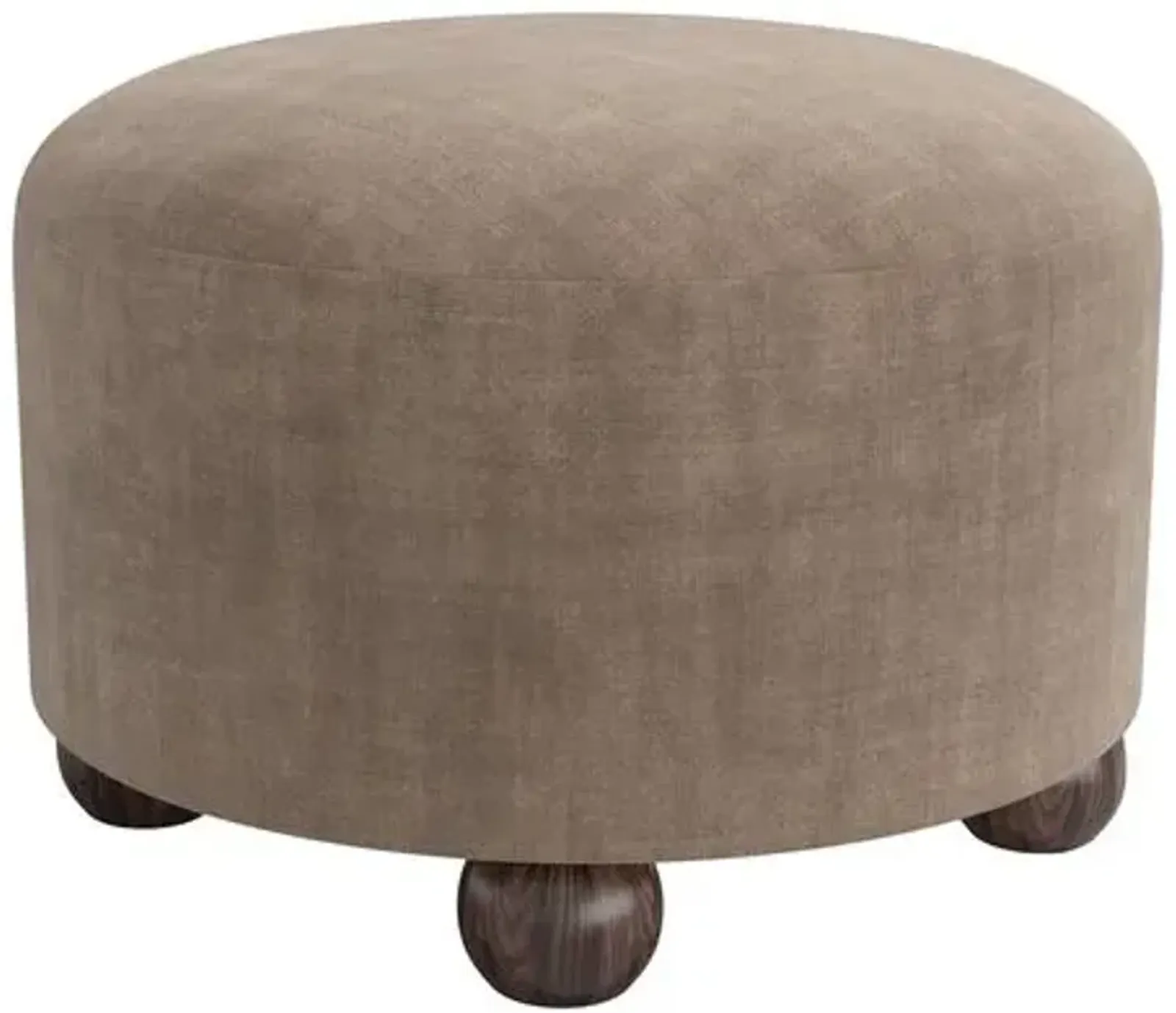 Brooke Ottoman - Velvet - Gray