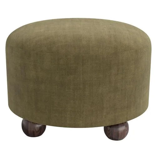 Brooke Ottoman - Velvet - Green