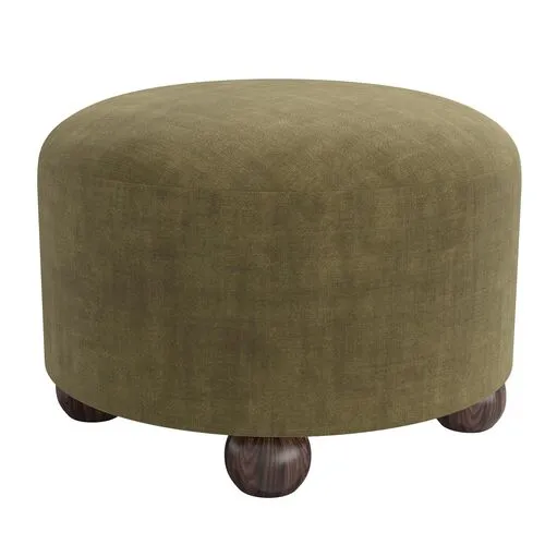 Brooke Ottoman - Velvet - Green