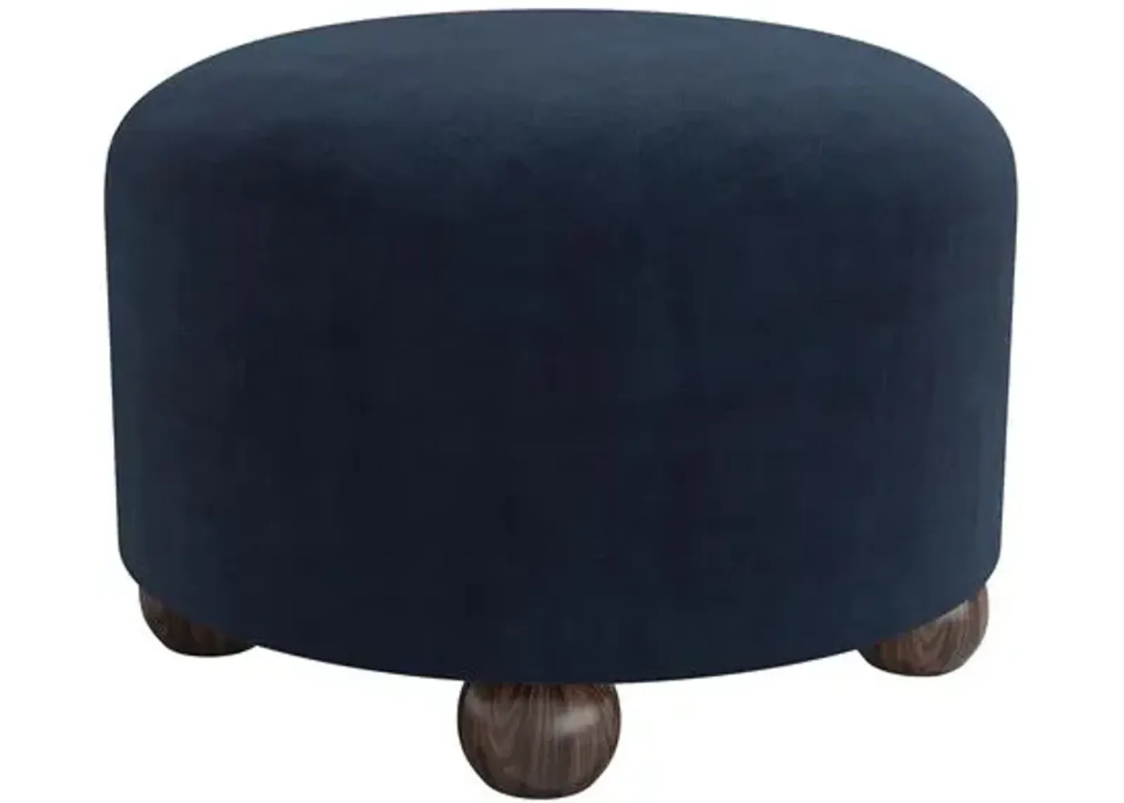 Brooke Ottoman - Velvet - Blue