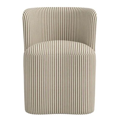 Gail Dining Chair - Jane Stripe - Brown