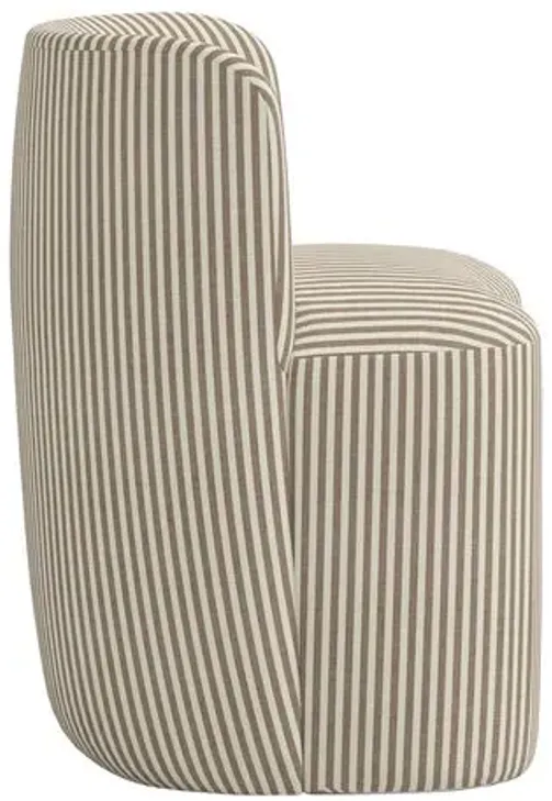 Gail Dining Chair - Jane Stripe - Brown