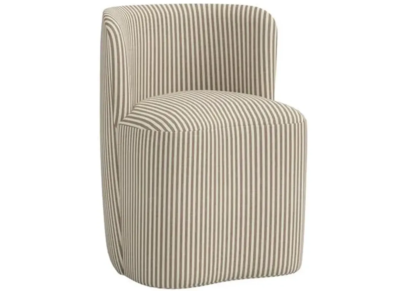 Gail Dining Chair - Jane Stripe - Brown