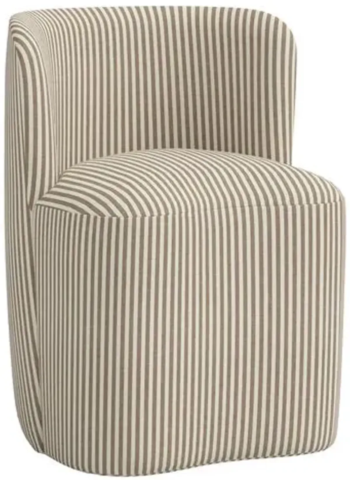 Gail Dining Chair - Jane Stripe - Brown