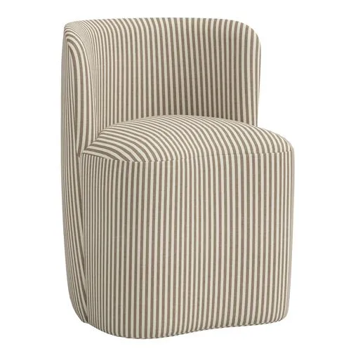 Gail Dining Chair - Jane Stripe - Brown