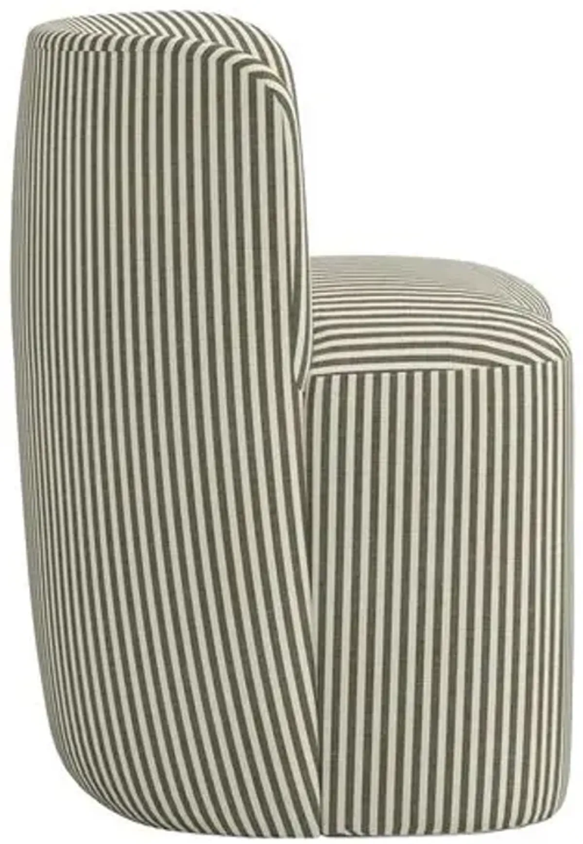 Gail Dining Chair - Jane Stripe - Green