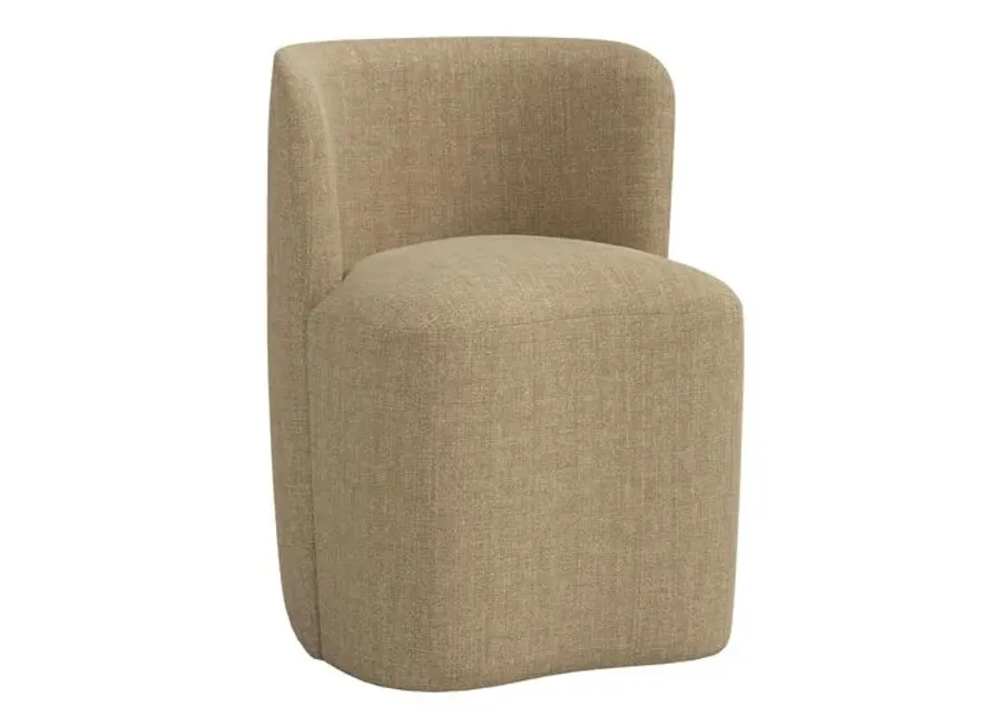 Gail Dining Chair - Linen - Brown