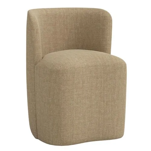 Gail Dining Chair - Linen - Brown