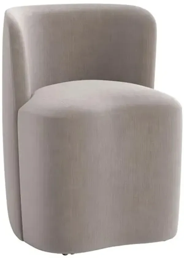 Gail Dining Chair - Performance Velvet - Gray