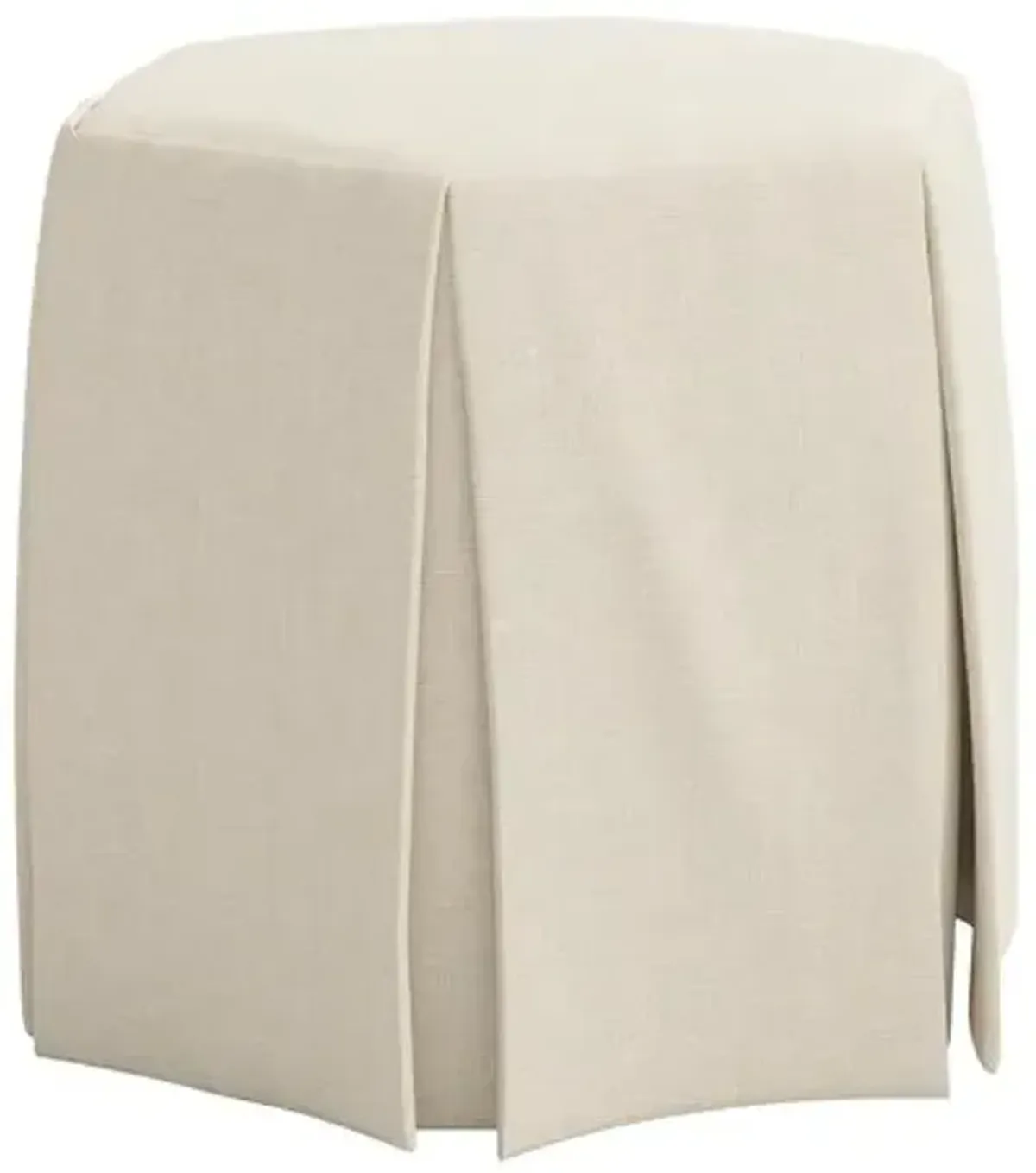 Jessie Ottoman - Linen - Ivory