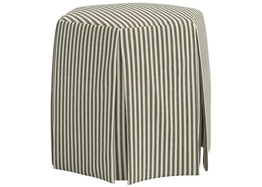 Jessie Ottoman - Jane Stripe - Green