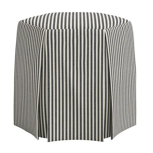 Jessie Ottoman - Jane Stripe - Gray