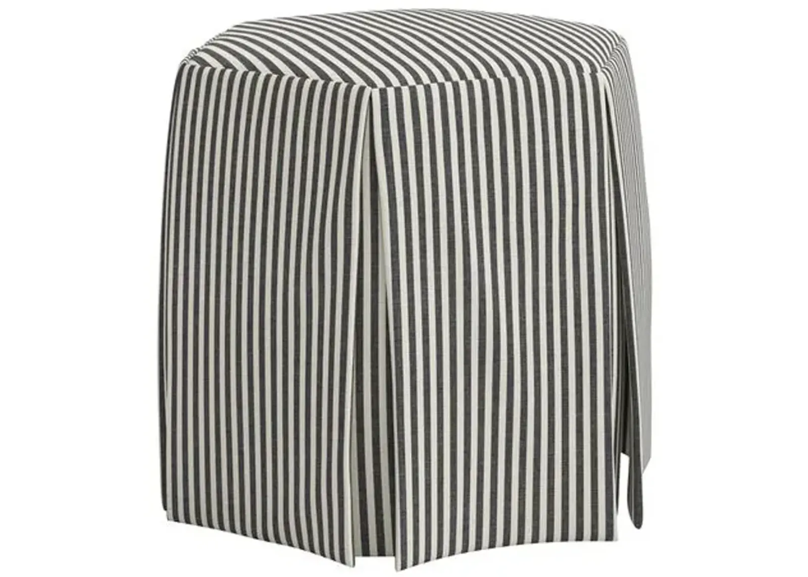 Jessie Ottoman - Jane Stripe - Gray