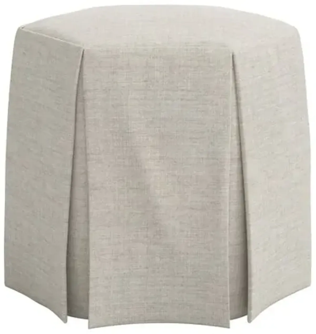 Jessie Ottoman - Linen - Gray