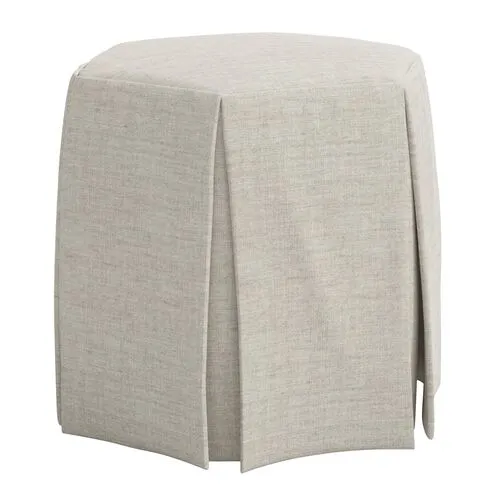 Jessie Ottoman - Linen - Gray