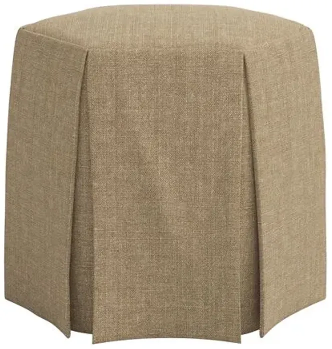 Jessie Ottoman - Linen - Brown