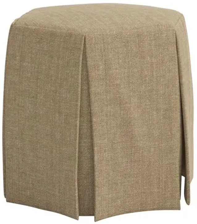 Jessie Ottoman - Linen - Brown