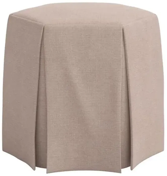 Jessie Ottoman - Linen - Gray