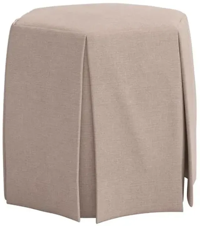 Jessie Ottoman - Linen - Gray