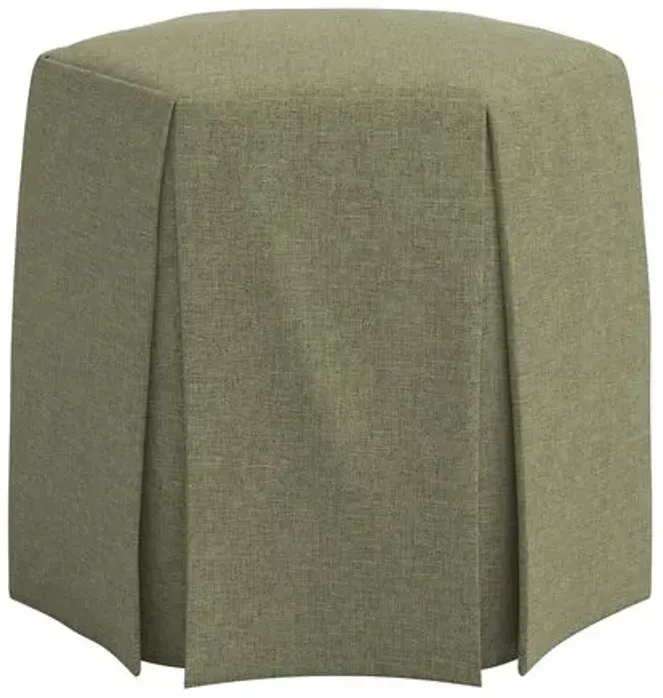 Jessie Ottoman - Linen - Green