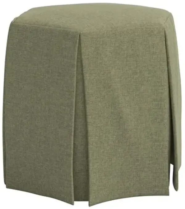 Jessie Ottoman - Linen - Green