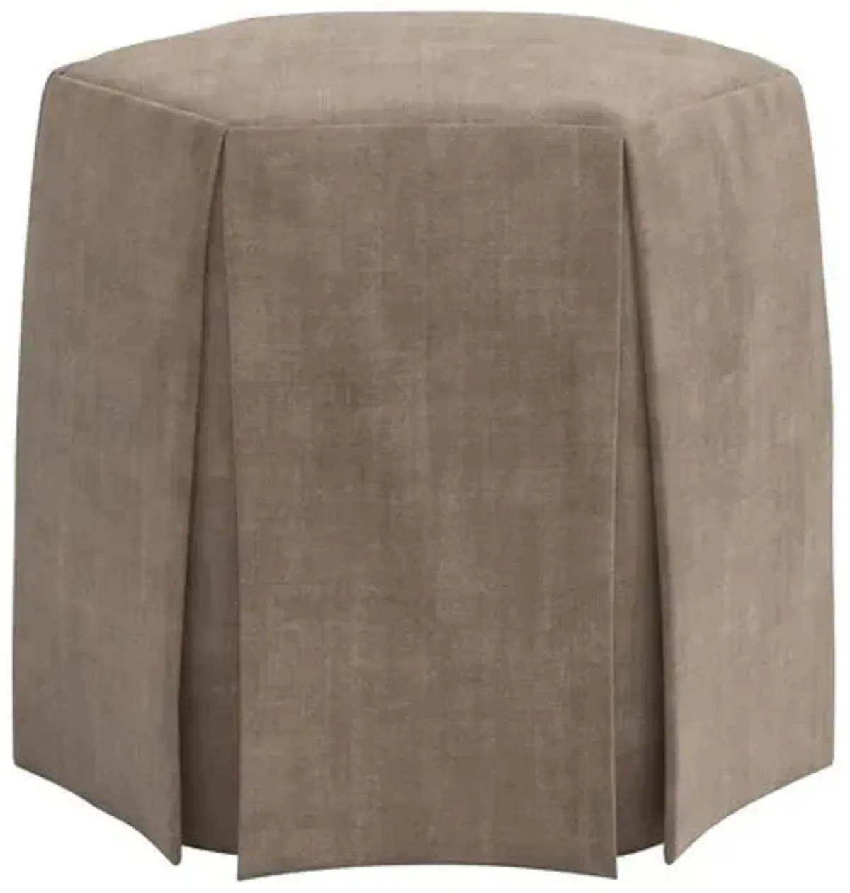 Jessie Ottoman - Velvet - Gray