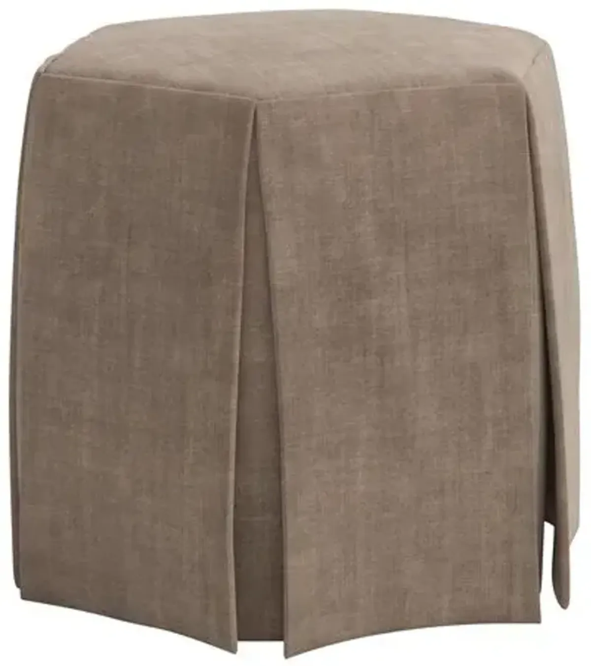 Jessie Ottoman - Velvet - Gray