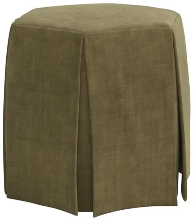 Jessie Ottoman - Velvet - Green