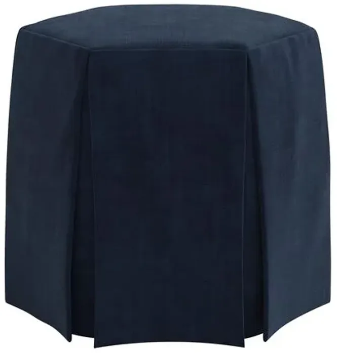 Jessie Ottoman - Velvet - Blue