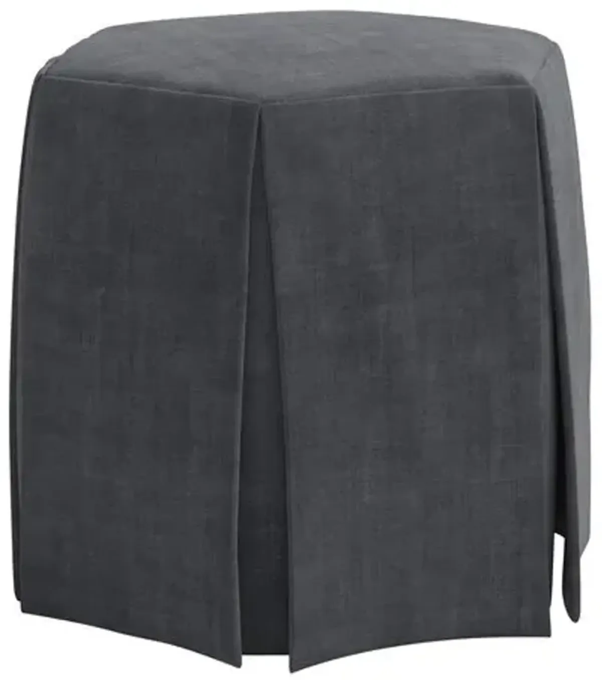 Jessie Ottoman - Velvet - Gray