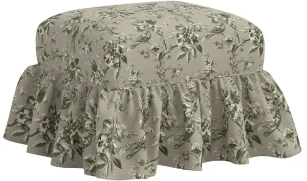 June Ottoman, Michigan Bird Toile