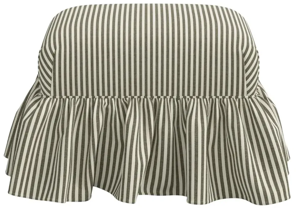 June Ottoman, Jane Stripe