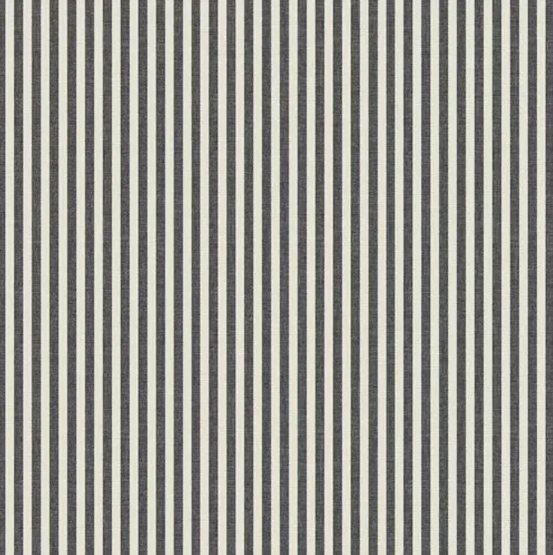 June Ottoman - Jane Stripe - Gray