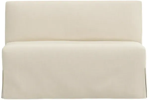 Lindy Slipcover Dining Banquette, Linen