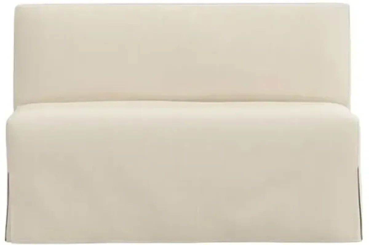 Lindy Slipcover Dining Banquette - Linen - Ivory