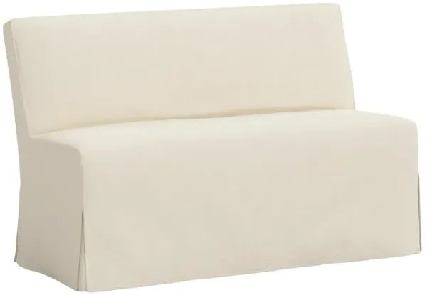 Lindy Slipcover Dining Banquette, Linen