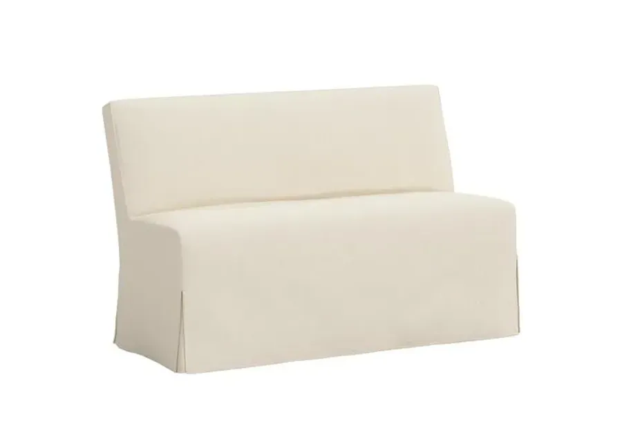 Lindy Slipcover Dining Banquette - Linen - Ivory