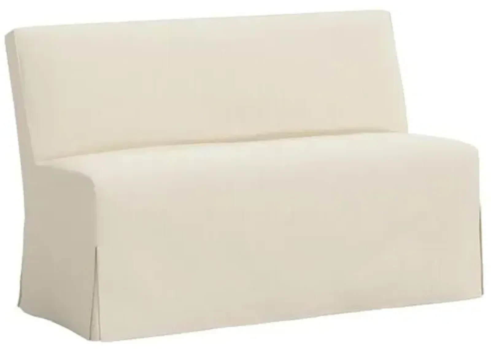 Lindy Slipcover Dining Banquette - Linen - Ivory