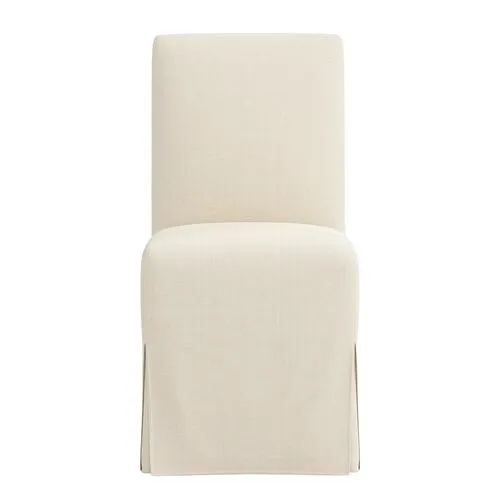 Lindy Slipcover Dining Chair - Linen - Ivory