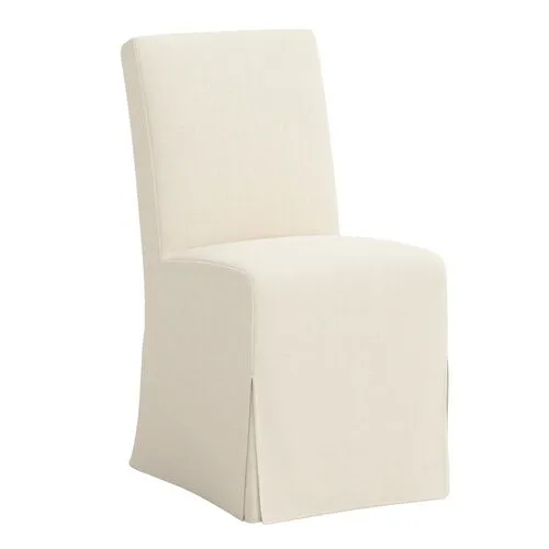 Lindy Slipcover Dining Chair - Linen - Ivory