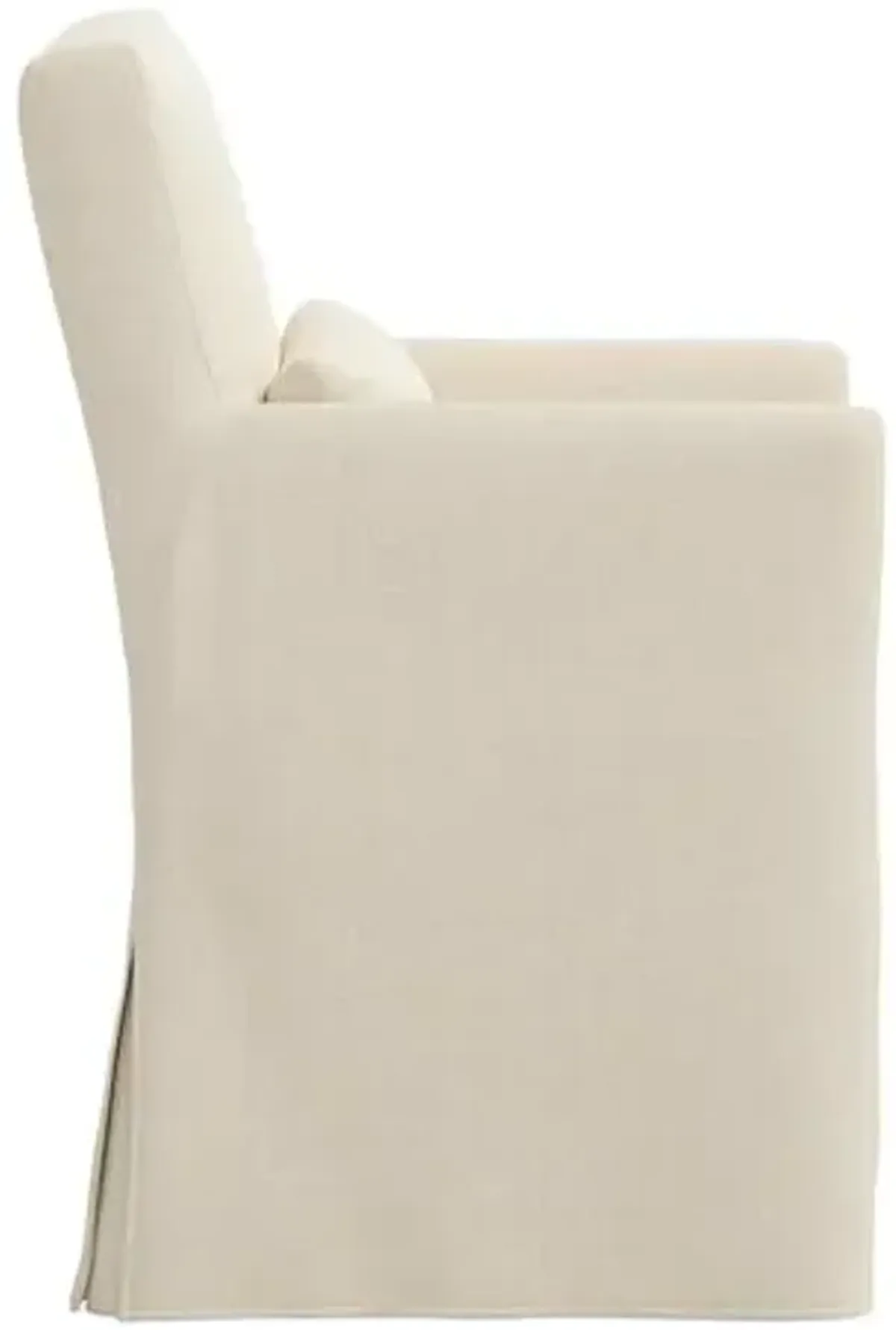 Lindy Slipcover Dining Arm Chair - Linen - Ivory